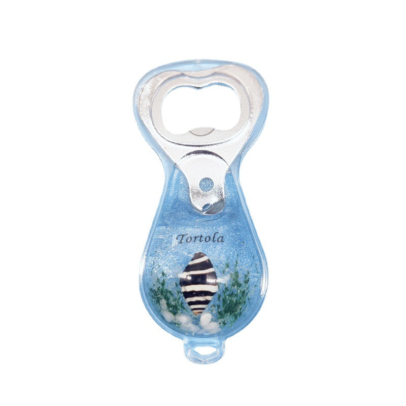 Wholesale 6pcs Multifunctional Beer Bottle Opener Glue Small Conch Keychain