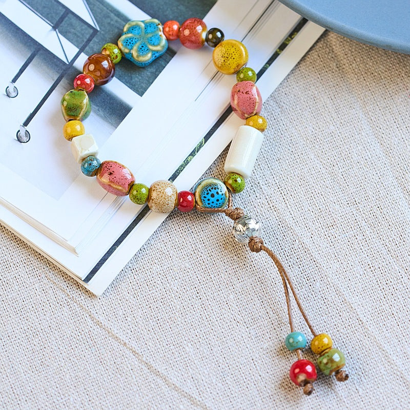 Wholesale Jingdezhen Ceramic Versatile High-end Literary and Ancient Style Bracelet