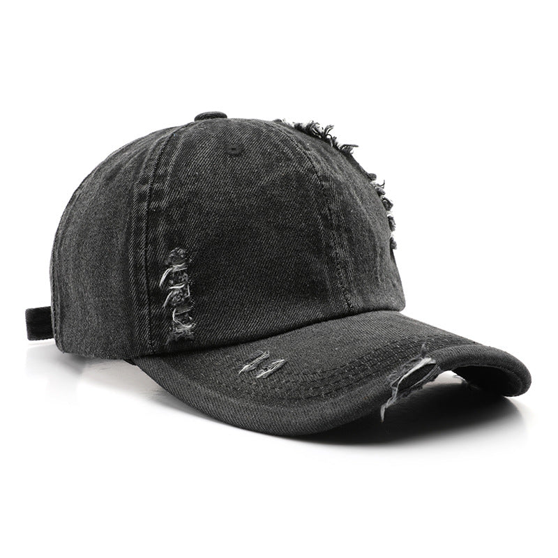 Wholesale Vintage Washed Perforated Solid Shaded Cotton Baseball Hat