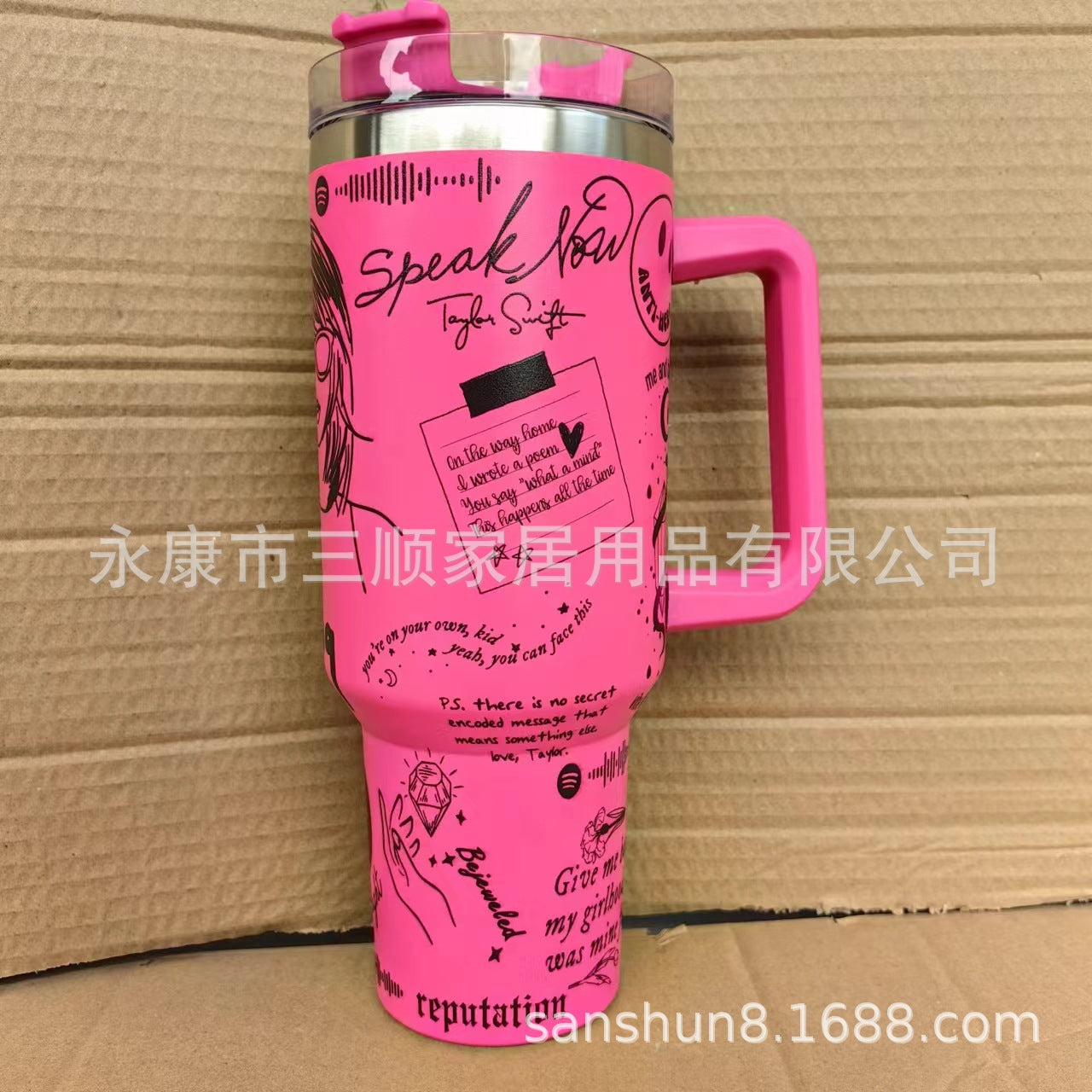 Wholesale 40oz Handle Car Mug Thermos with Straw Car Cooler Tumbler Ice Cup