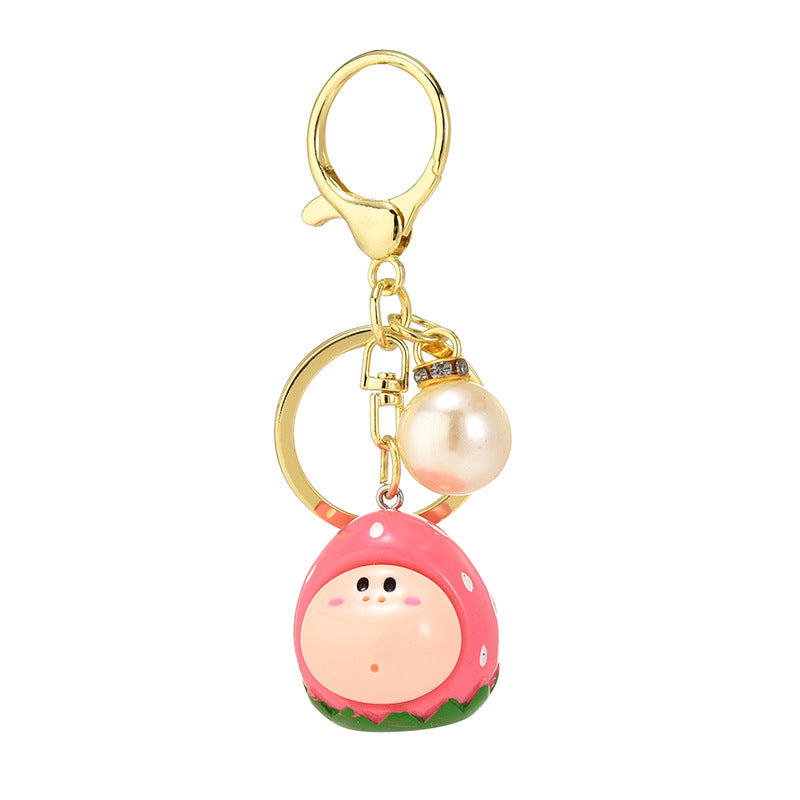 Wholesale Resin Big Face Fruit Keychain