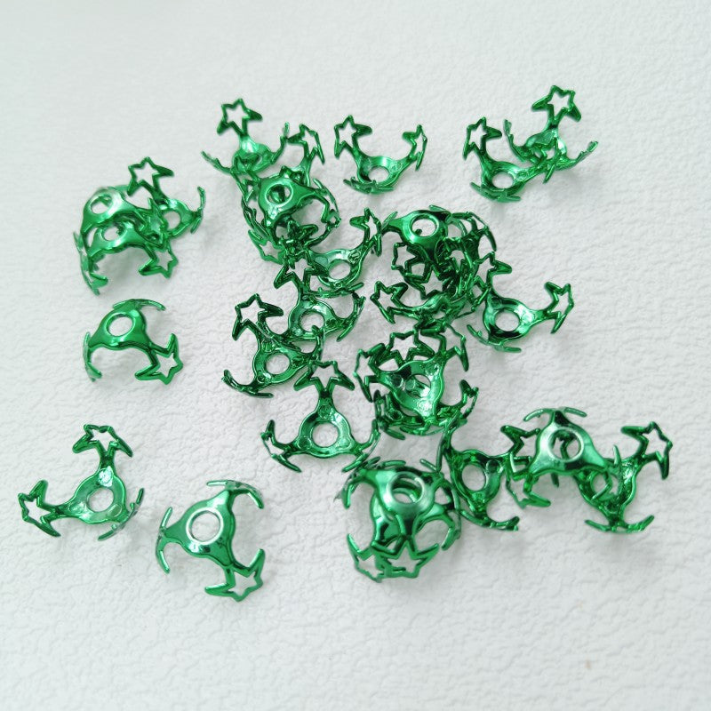 Wholesale 100pcs/pack New Three-leaf Hollowed-out Flower DIY Beads