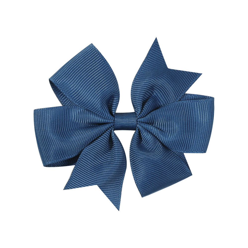 Wholesale 10pcs DIY Handmade Baby Dovetail V Ribbed Ribbon Bow Hairpin