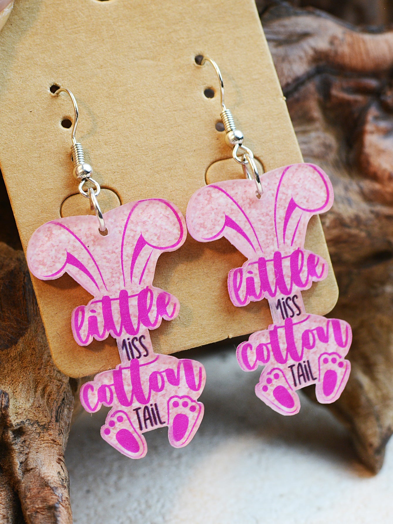 Wholesale Easter Bunny Egg Leather Earrings