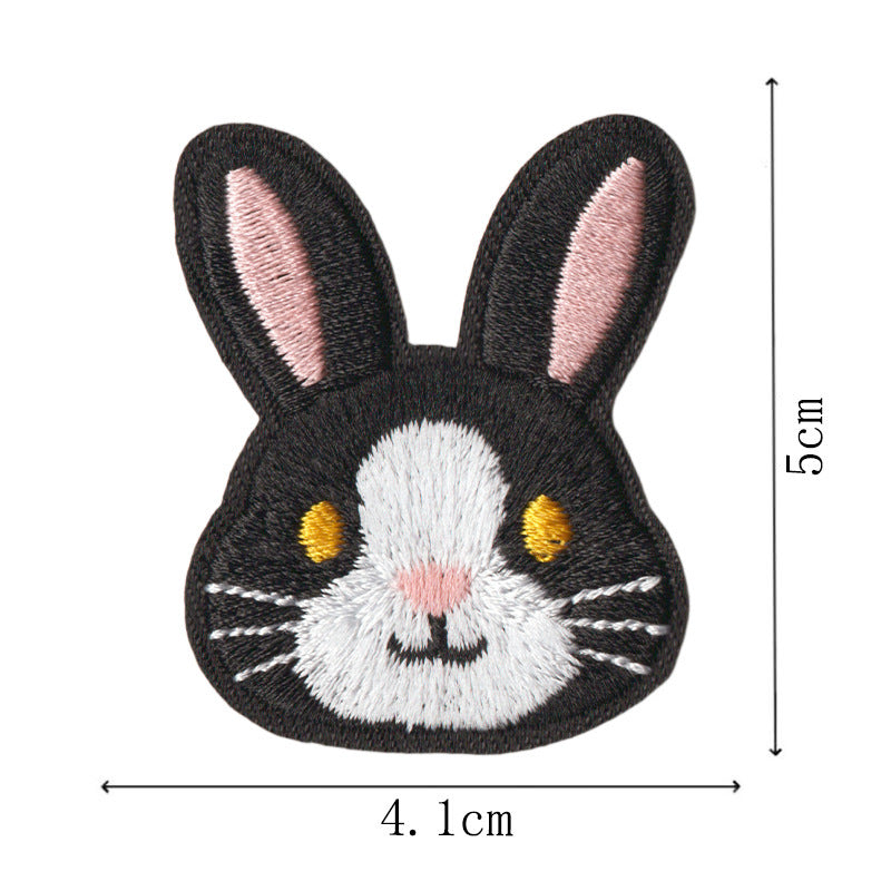 Wholesale Stylish Rabbit Bow Embroidered Patches 9 Pack Heat Activated DIY Clothing Repair Accessory