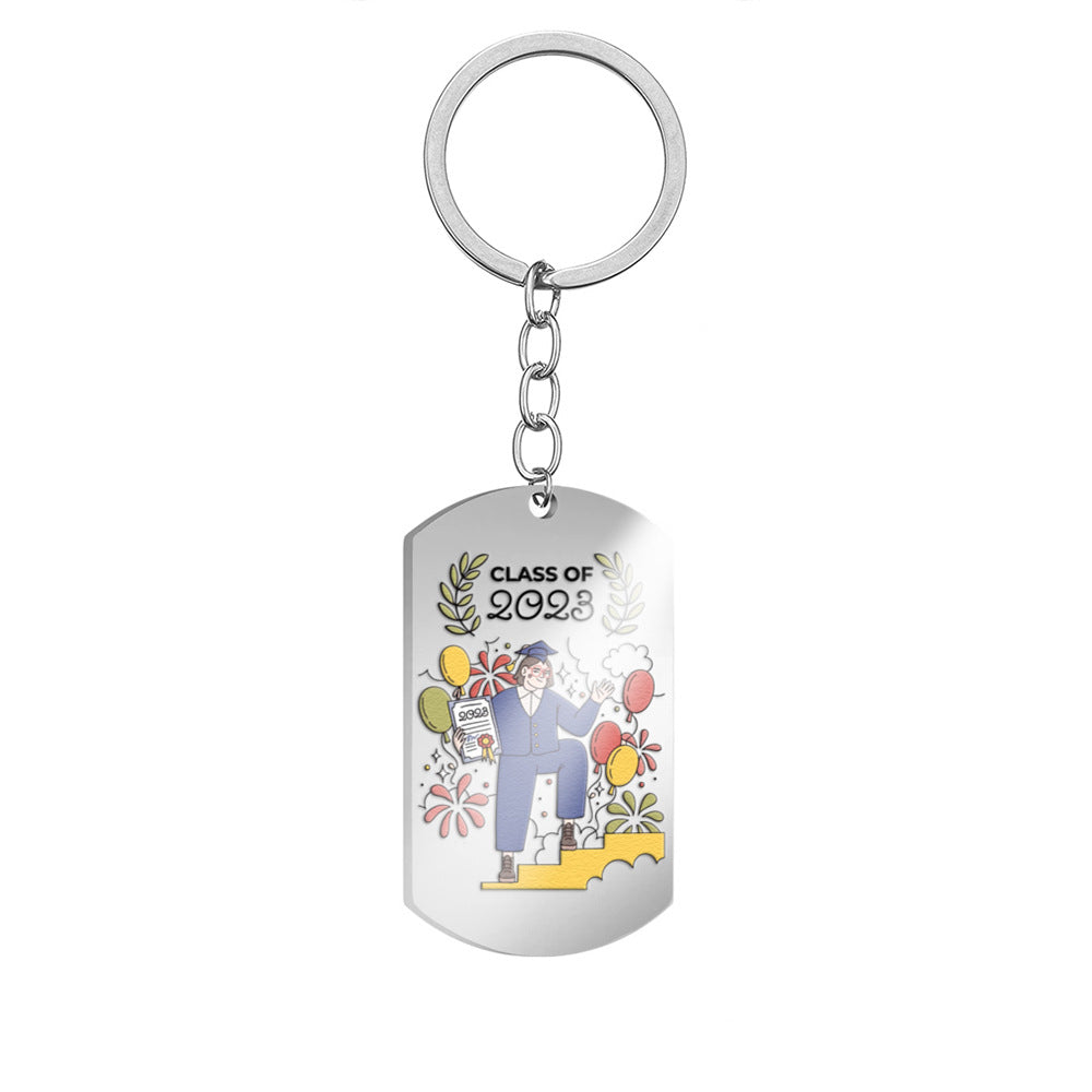 Wholesale 2023 Couple Graduation Season Stainless Steel Keychain