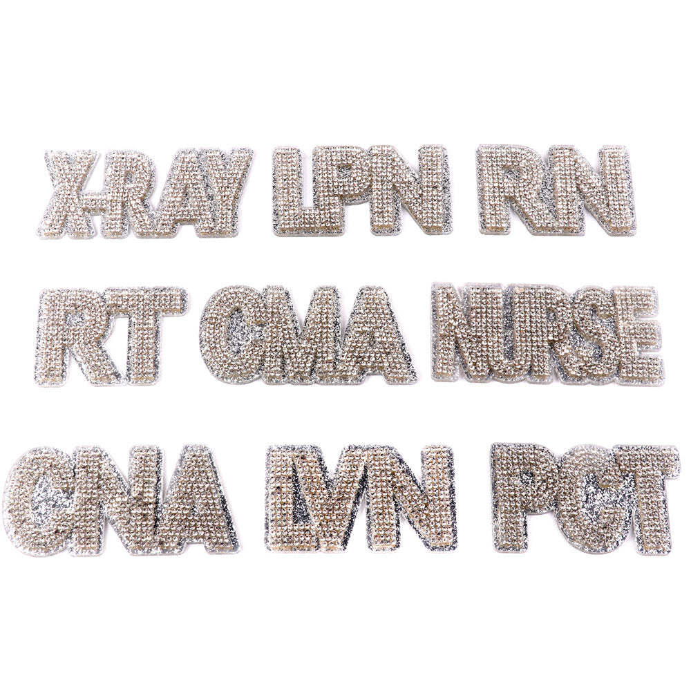 Wholesale Glitter Cartoon Letter  Acrylic DIY Patches