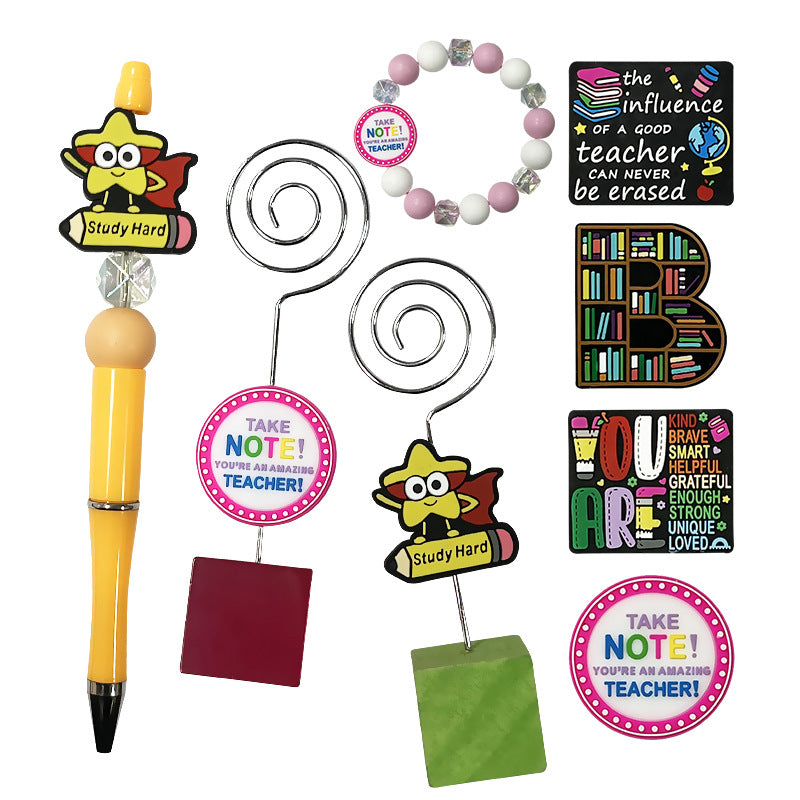 Wholesale 10pcs   Letter Learning Series Cartoon Beads   Focal Beads