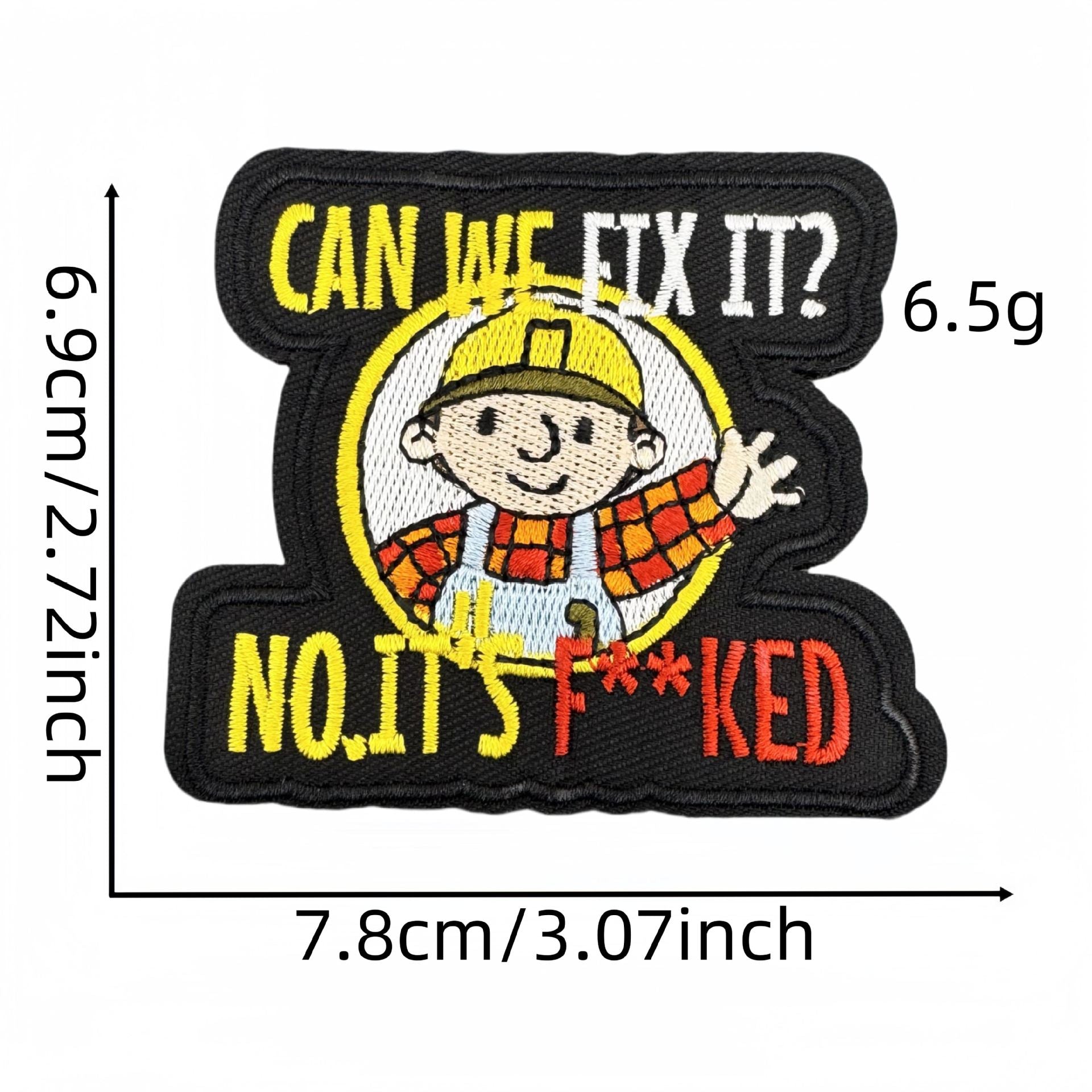 Wholesale Cartoon Fun Quirky Style English Letter Animal Character Velcro Badge Patch
