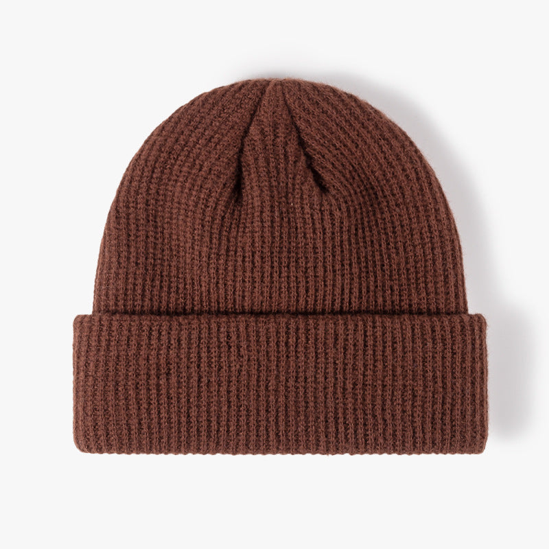 Wholesale All-match Solid Color Wool Knitted Hat