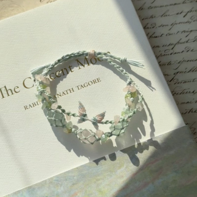 Wholesale Butterfly bracelet flower bracelet braided small fresh hand jewelry