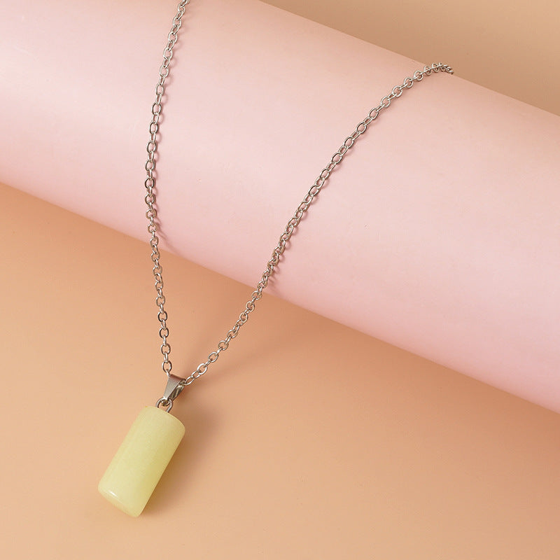 Wholesale Luminous Arrow Water Drop Love Cross Hollow Pendant Necklace