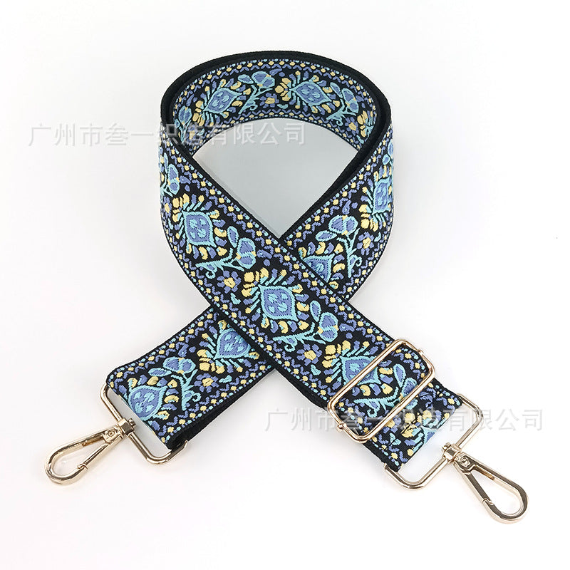 Wholesale Ethnic Style Jacquard Adjustable Versatile Widened Crossbody Bag Strap