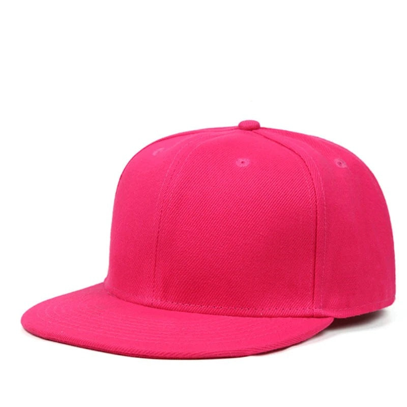 Wholesale Back Closure Full Wrap Fashion Solid Color Flat Brim Baseball Cap