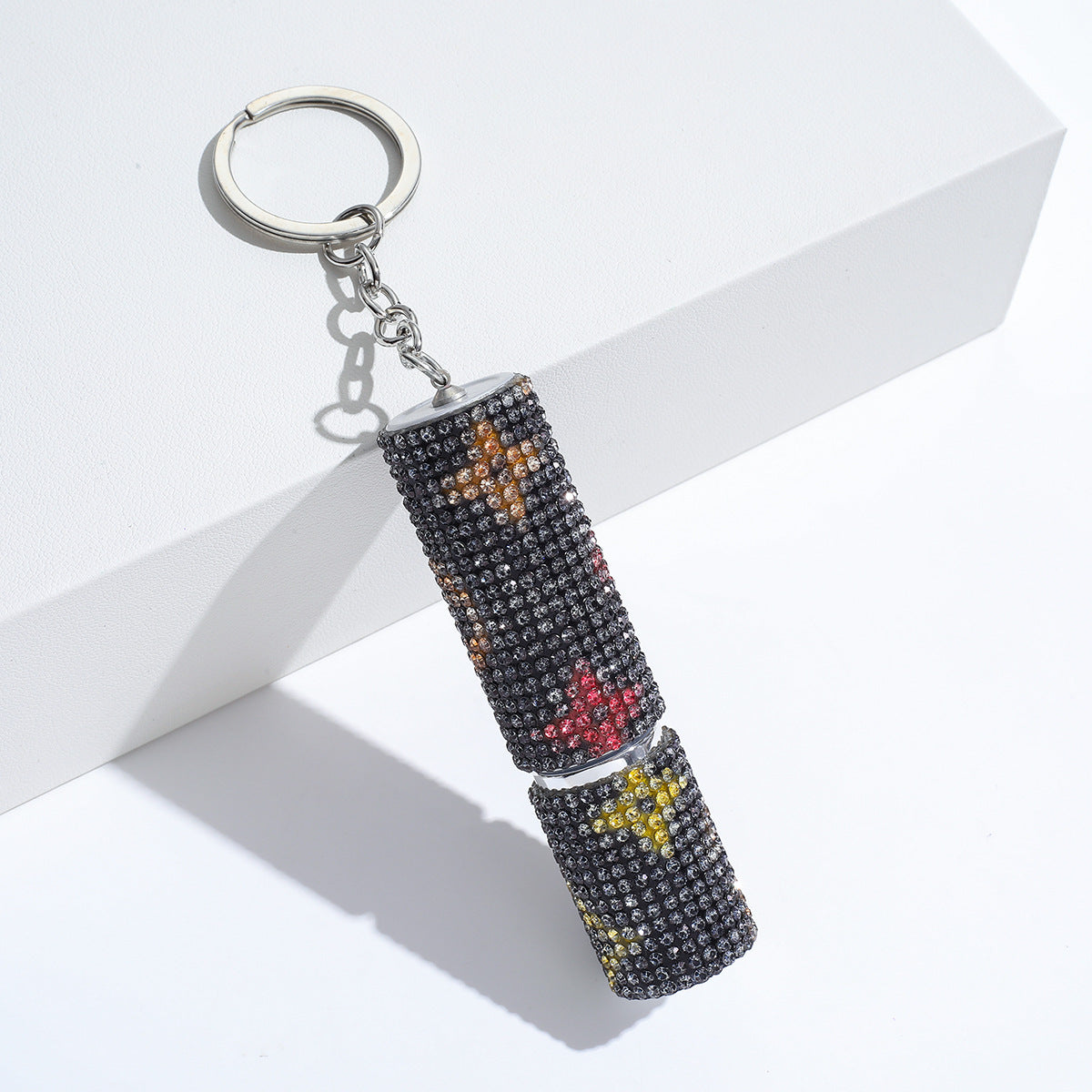 Wholesale Colorful Leopard Print Rhinestone Perfume Bottle Portable Multifunctional Keychain