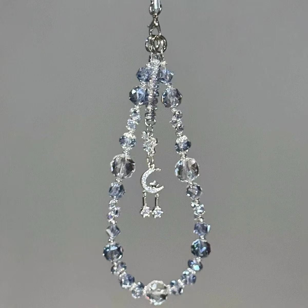 Wholesale Star and Moon Beaded Phone Chain Keychain