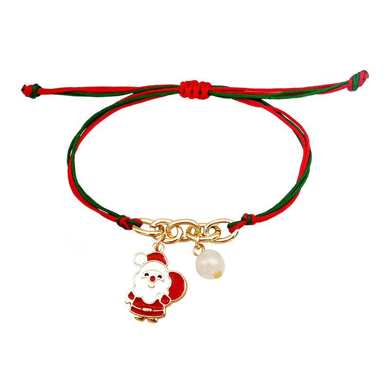 Wholesale Luminous Christmas Alloy Woven Bracelets