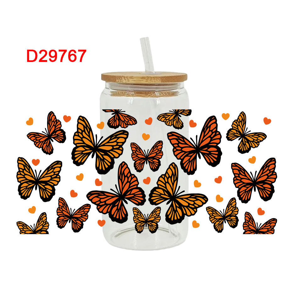Wholesale butterfly patterns   16oz Cup UV DTF Wraps