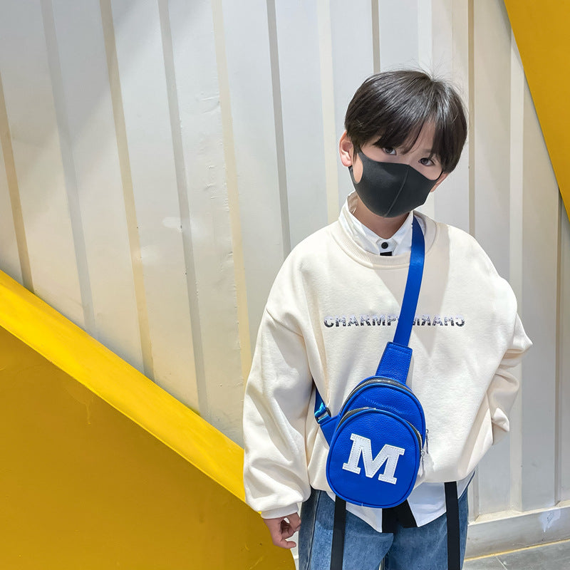 Wholesale fashionable baby PU letter crossbody small chest bag