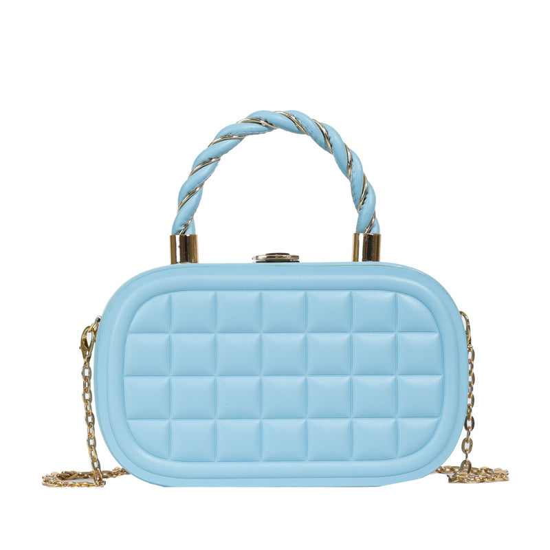 Wholesale  Small Bag  Summer New Fashionable Woven Hand Box Bag