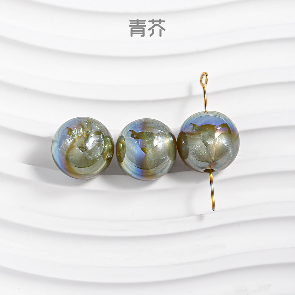 Wholesale 30pcs/1pack Meteor Straight Hole Cloud Flash DIY Beads