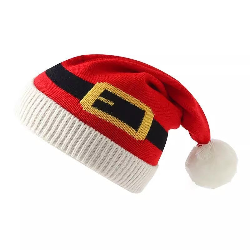Wholesale Christmas hat with bells   knitted wool hat