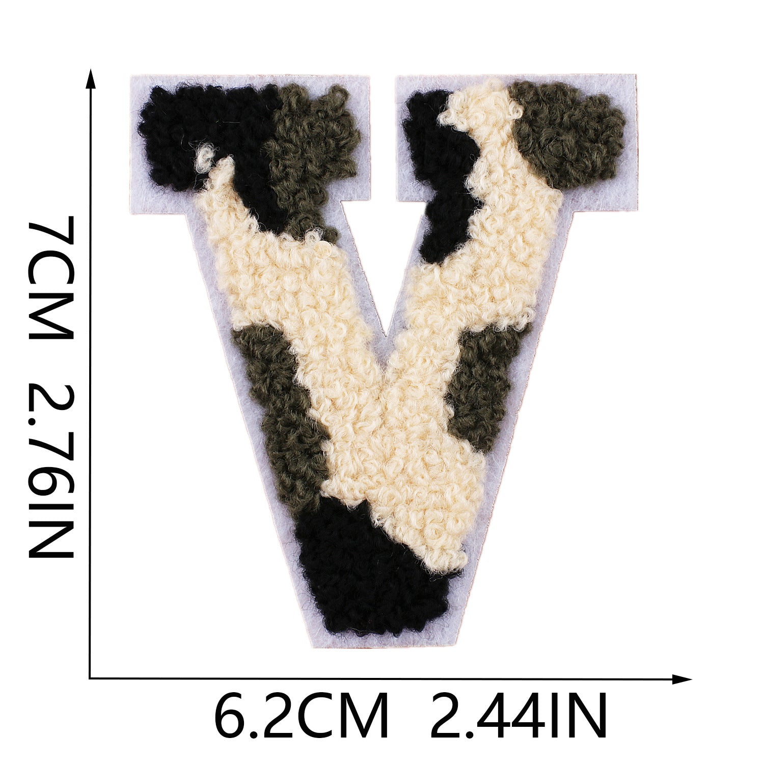 Wholesale Camouflage English letter embroidered towel patch