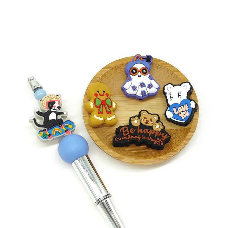 Wholesale 20pcs Christmas Cartoon character silicone bead beads