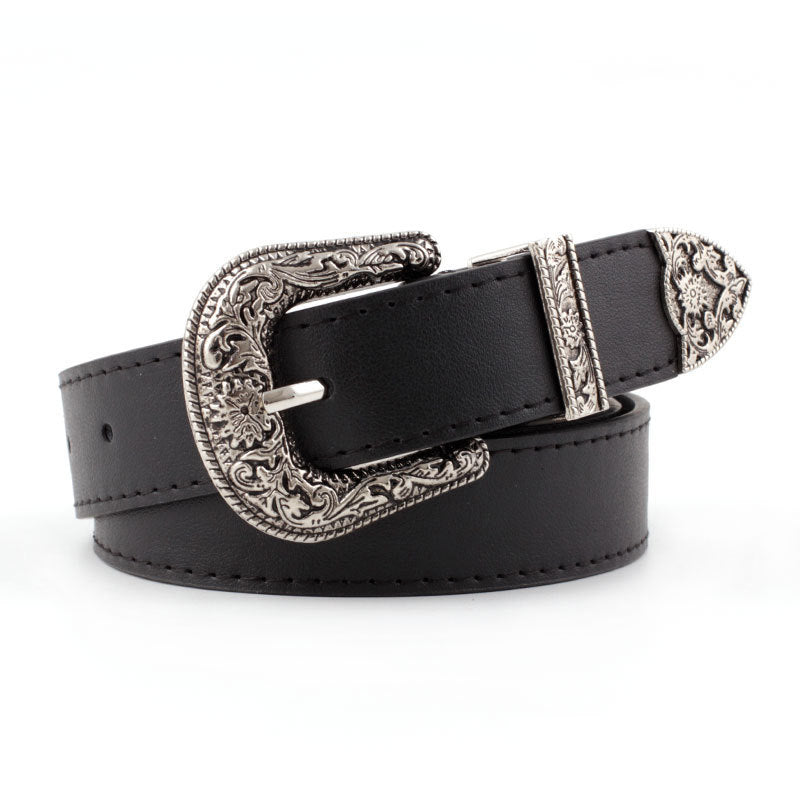 Wholesale Vintage Faux Leather Denim Belt