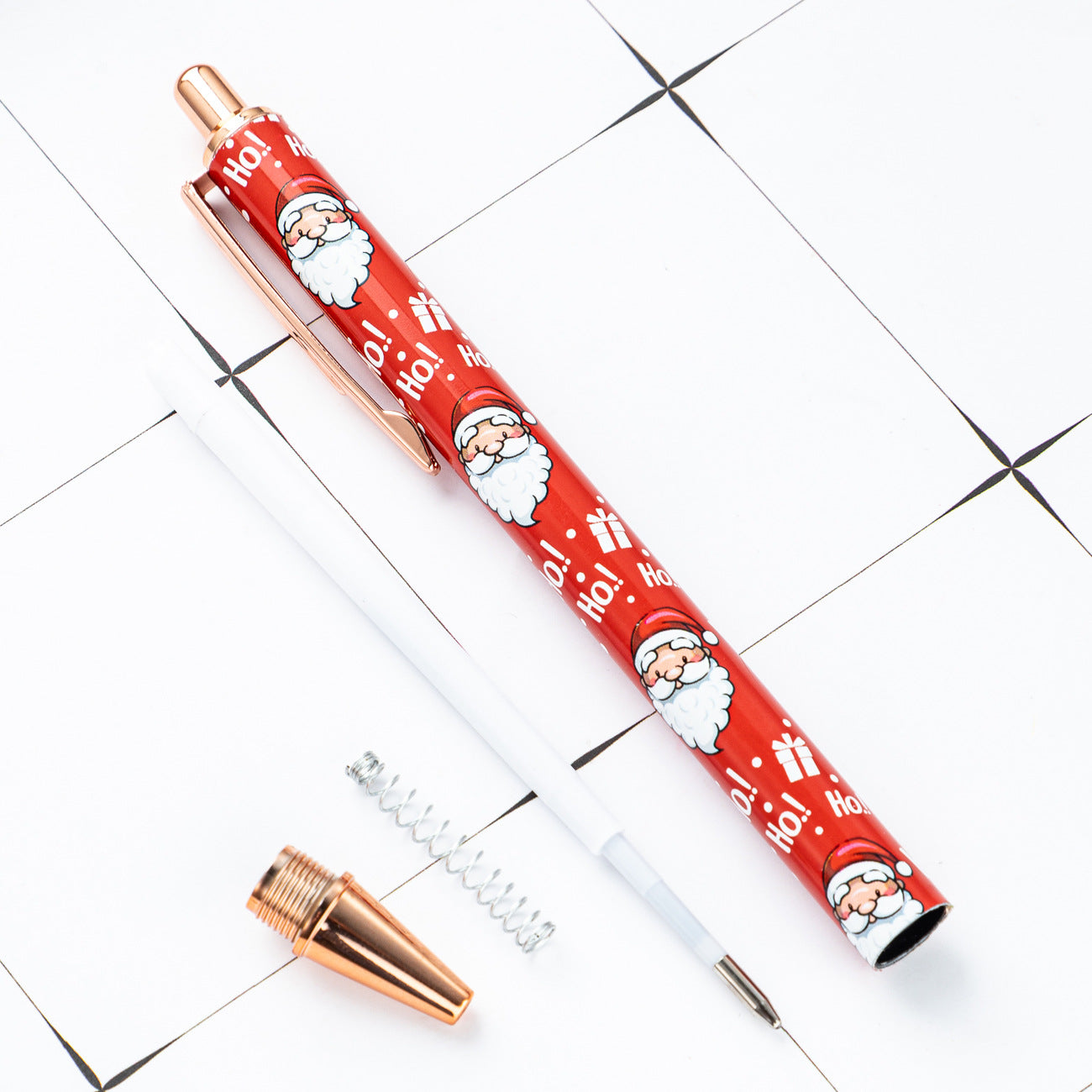 Wholesale Cartoon Christmas Button Plastic Ballpoint Pen