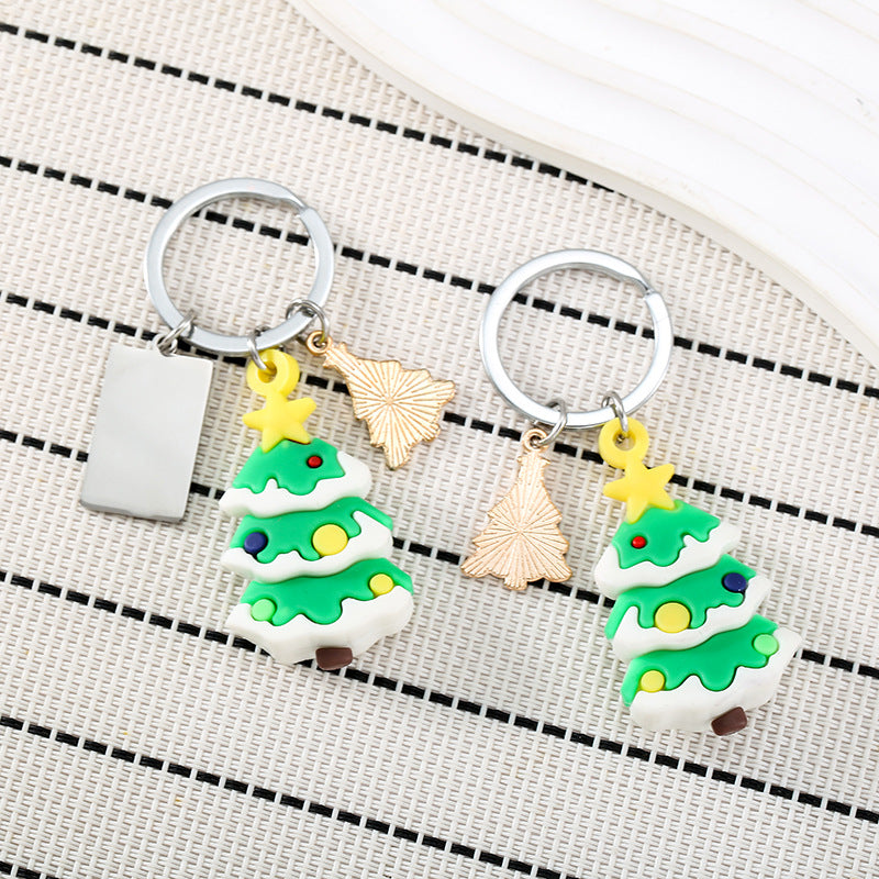 Wholesale Christmas Tree PVC Keychain