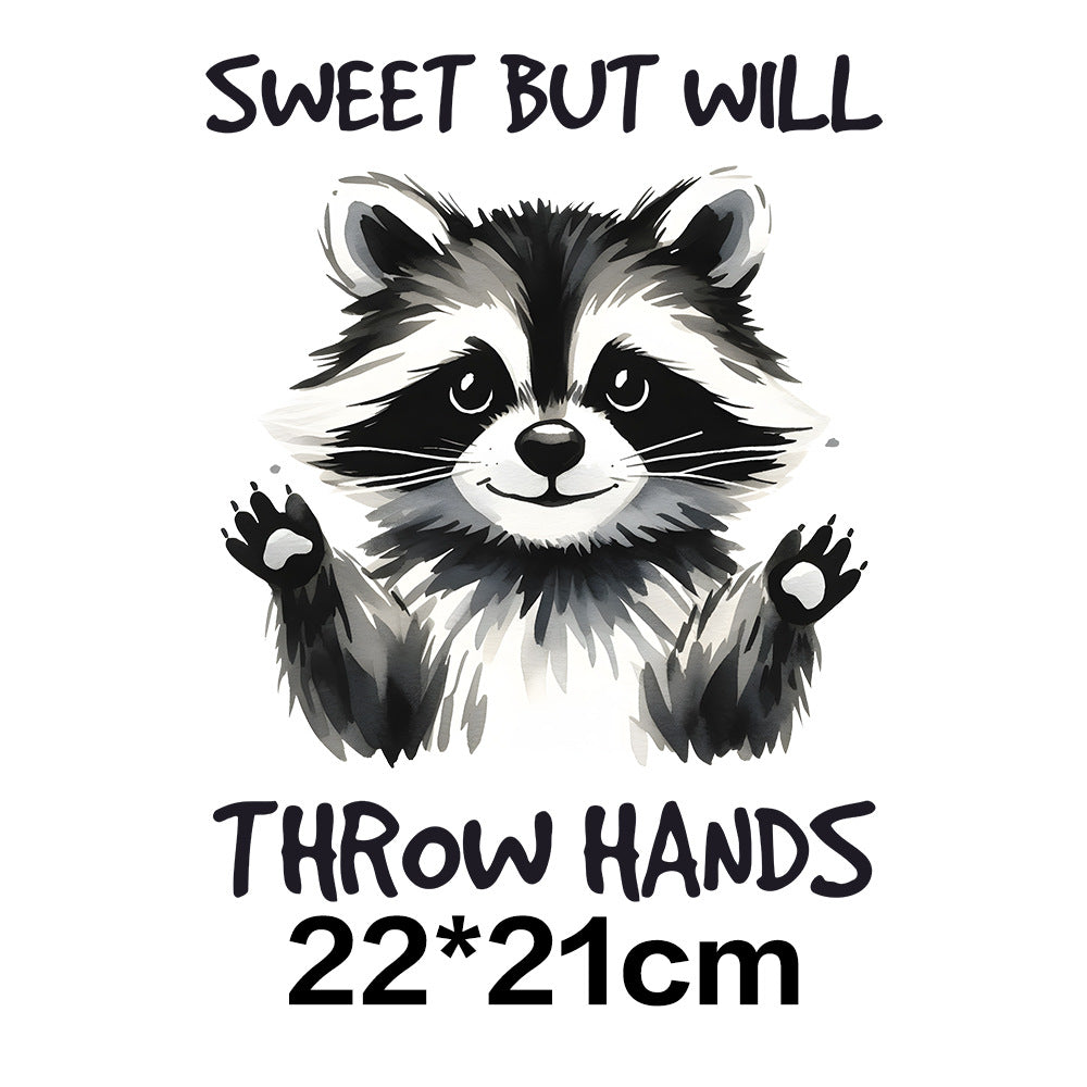 Wholesale 10pcs Fun Raccoon  UV DTF Ready to Press Transfers Wraps