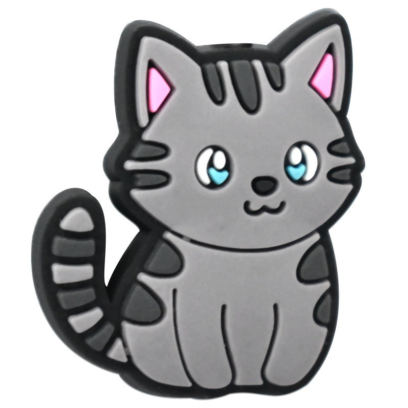 Wholesale Random 100pcs Cute Cartoon Cat Series DIY Pvc Soft Glue Beads