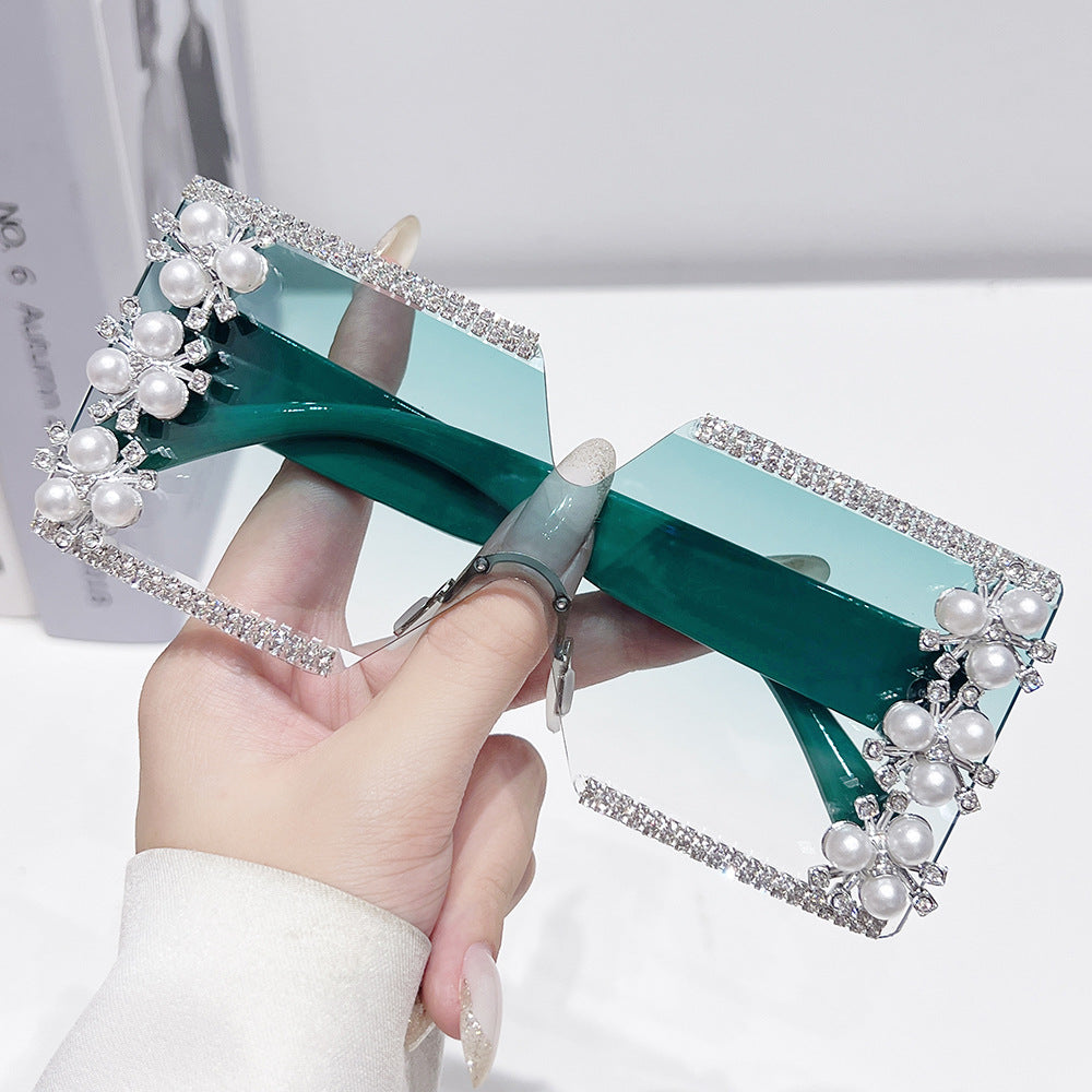 Wholesale Frameless Large Square Personalized Party Sunglasses