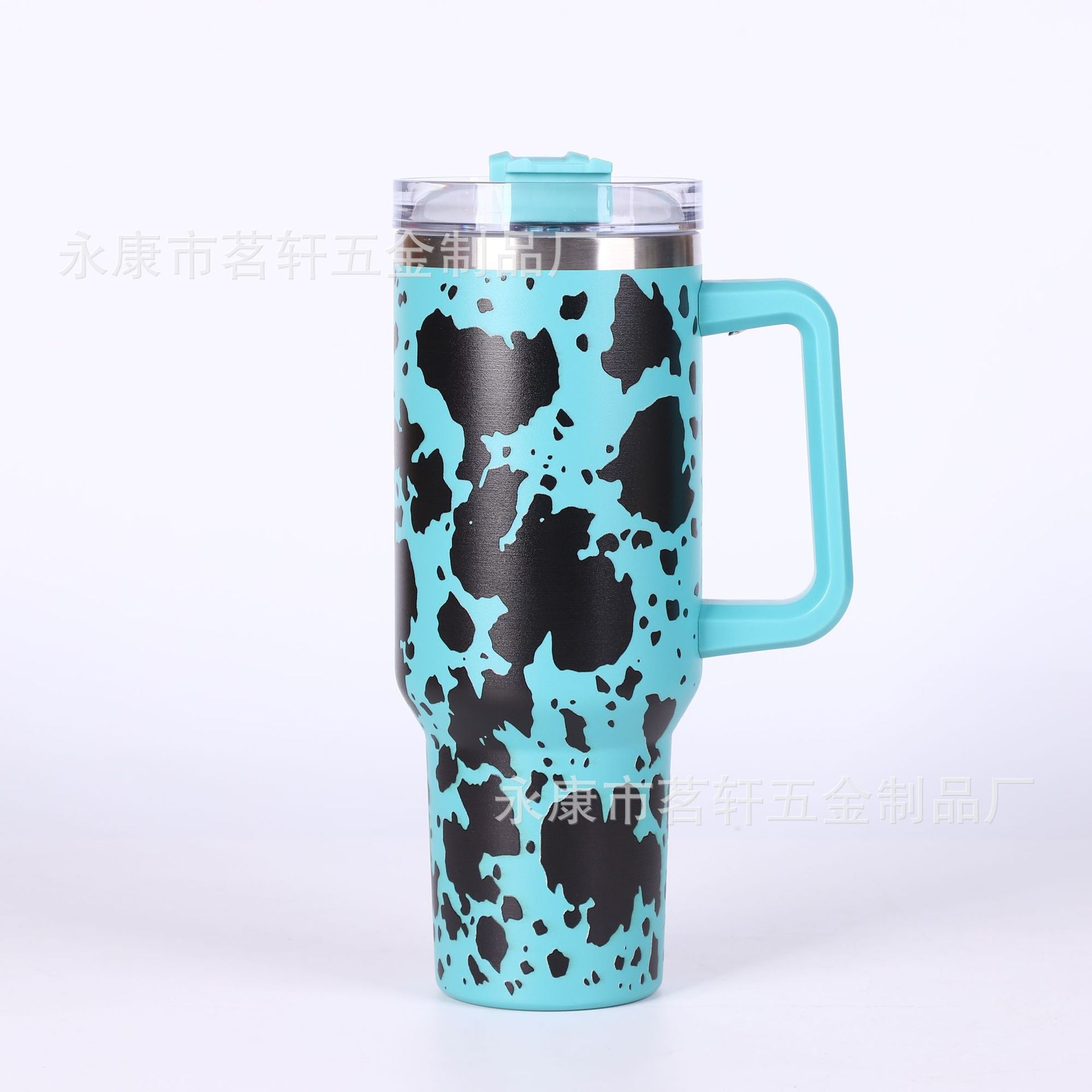 Wholesale Tumbler Cow Pattern Stainless Steel Thermos Cup 40oz with Handle Tumbler Ice Cup