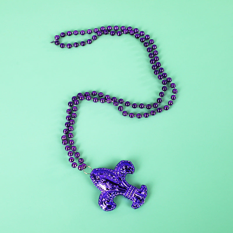 Wholesale 5PCS Mardi Gras Carnival Party Necklace Set