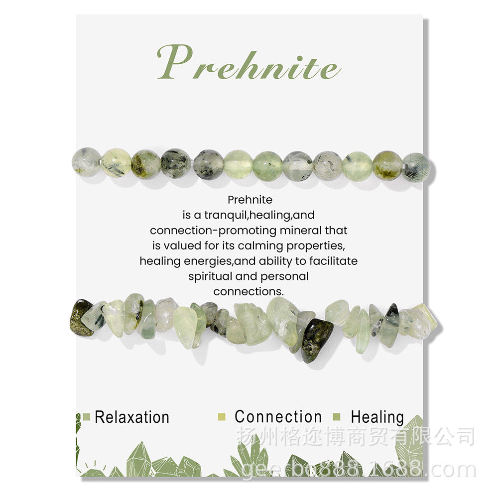 Wholesale Natural Stone Card Gravel Double Layer Bracelet