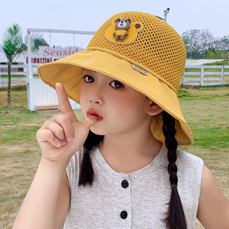 Wholesale Children's Sun Protection Wide Brim Bucket Hat