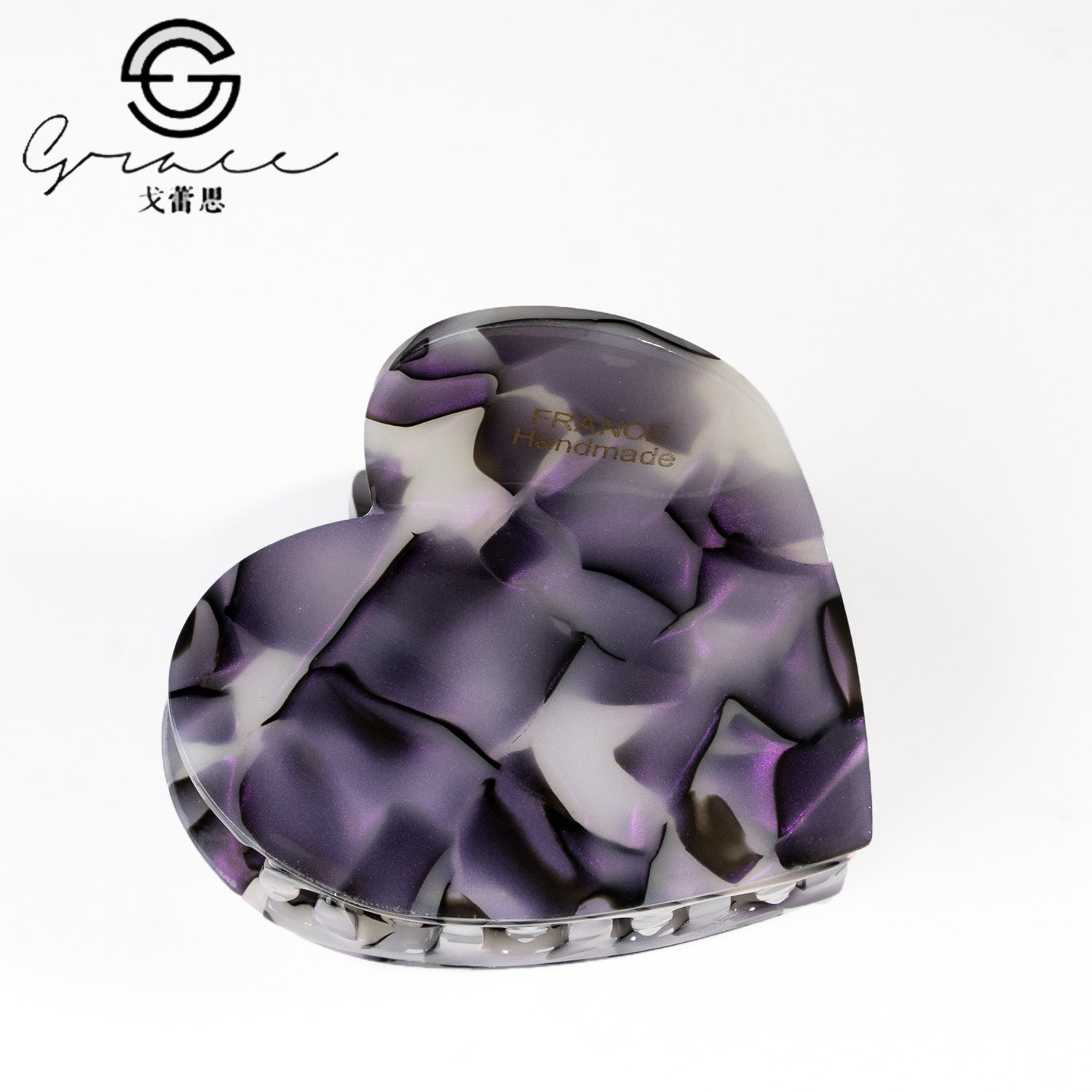 Wholesale Valentine's Day Acetate Heart Shape Hair Clips