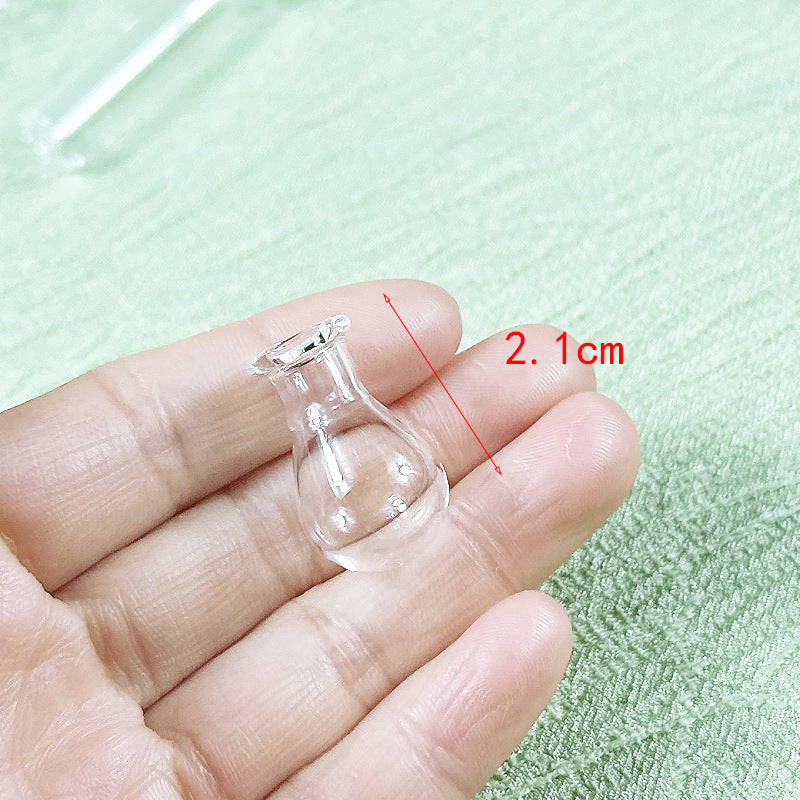 Wholesale 10pcs Doll House dollhouse Simulation Scene Furniture Ornaments Mini Micro Glass Bottle Small Accessories Crafts