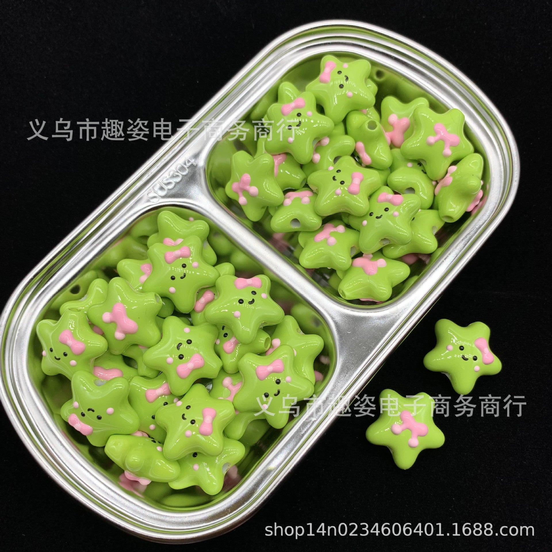 Wholesale 10pcs  Starry hand drawn Acrylic Beads