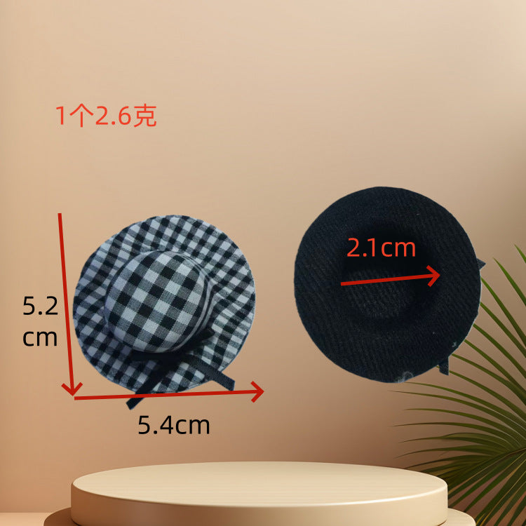 Wholesale 10pcs Mini  Straw Hat Small Straw Hat Doll Accessories