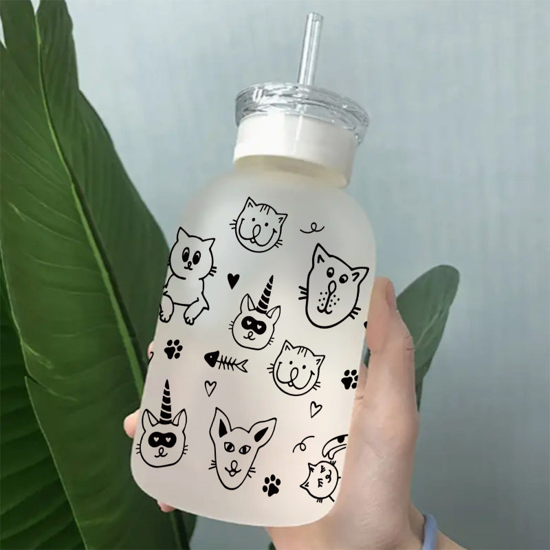 Wholesale Cute Cartoon Cat and Dog Series 16oz Cup UV DTF Wraps