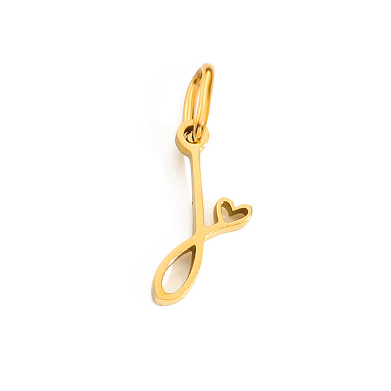 Wholesale English Letter 14k Gold Stainless Steel Pendant