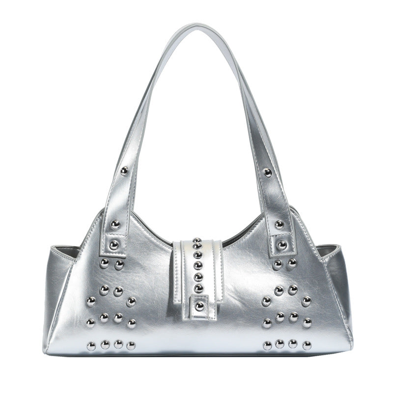 Wholesale Vintage Rivet Handbag High-end Women' s Shoulder Bag Underarm Bag
