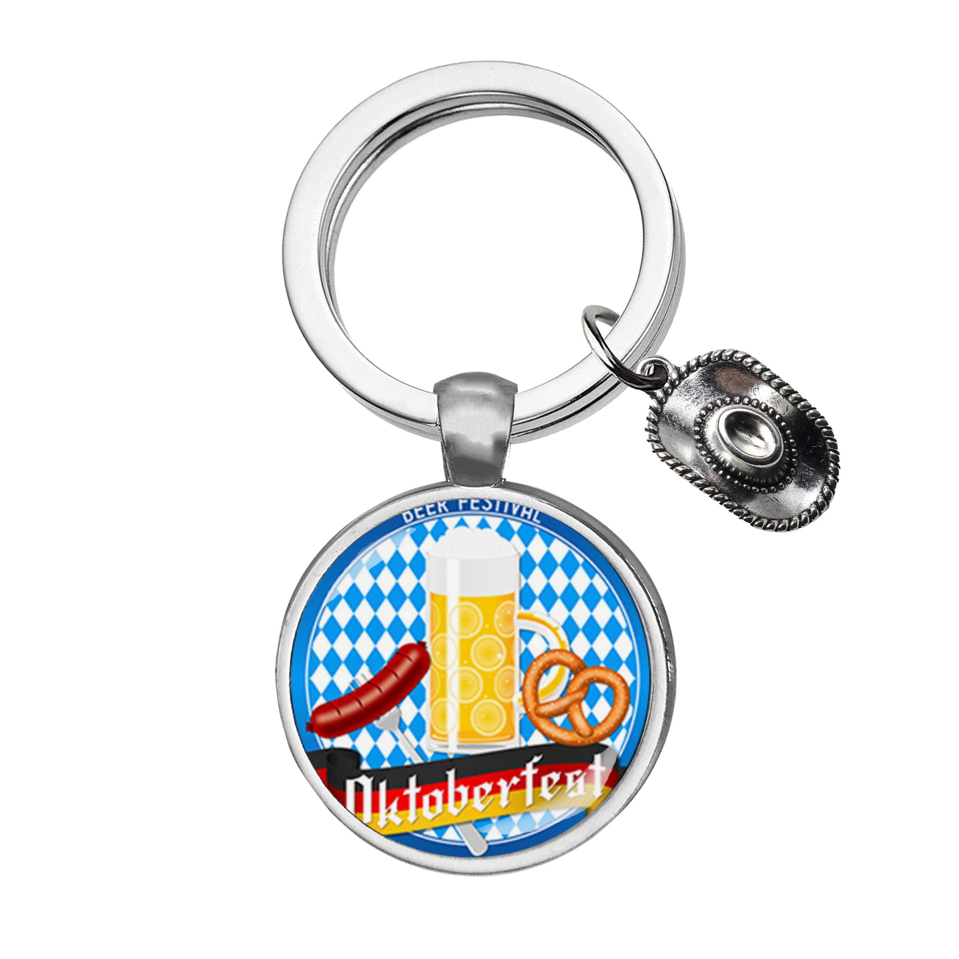 Wholesale Cowboy Hat Beer Stainless Steel Keychain