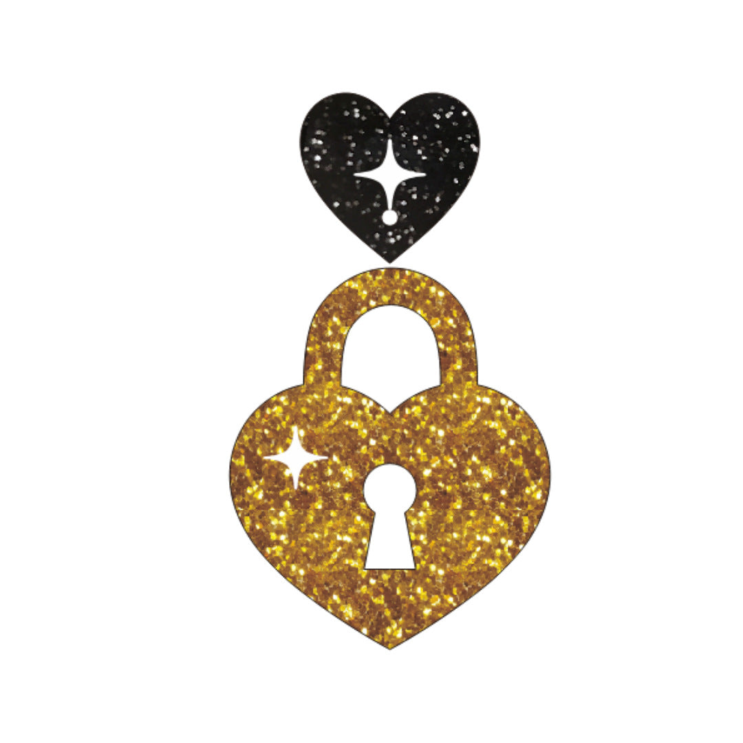 Wholesale Valentine' s Day sequined heart acrylic pendant earrings for women