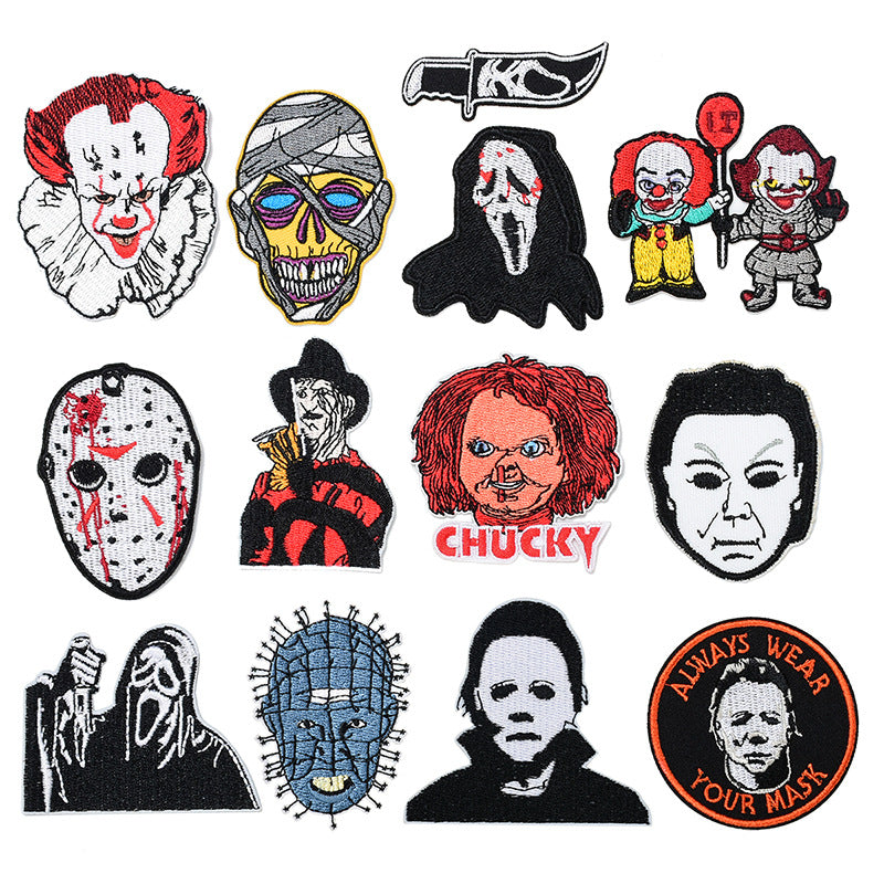 Wholesale Twill  Embroidered Patch y Clown Badge DIY Fashion Accessory for Coat Bag Hat