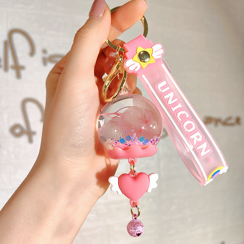 Wholesale Creative Oiled Butterfly Wind Chime Keychain