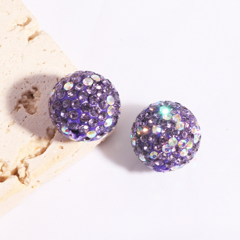 Wholesale 20pcs Sparkling soft clay colored full diamond beads